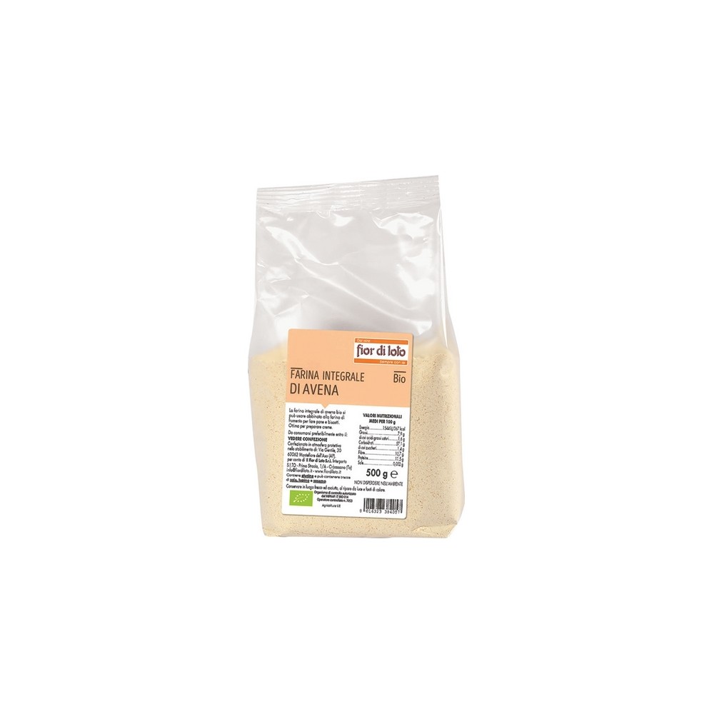 Farina integrale di avena 500gr Fior di loto